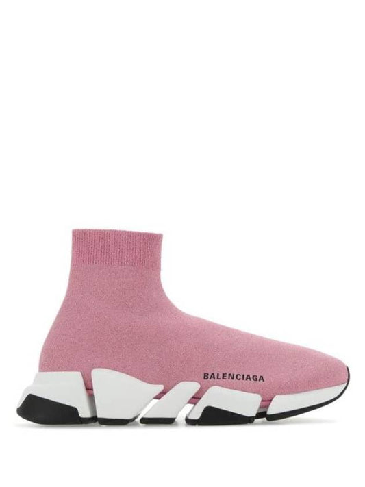 Luxury Balenciaga Speed 2.0 High Top Sneakers Pink