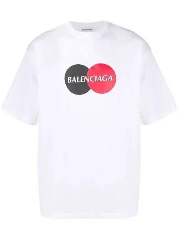 Luxury Balenciaga Logo Print Oversized Short Sleeve T-Shirt White