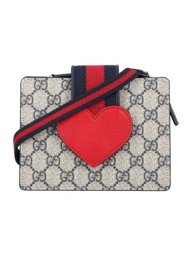 Luxury Gucci Trending 2025 Kids GG Heart Cross Bag Beige Red