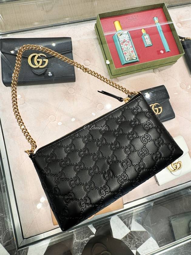 Luxury Gucci Trending 2025 Microshima Mini Chain Shoulder Bag Black