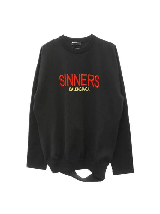 Luxury Balenciaga Logo Sweatshirt Black