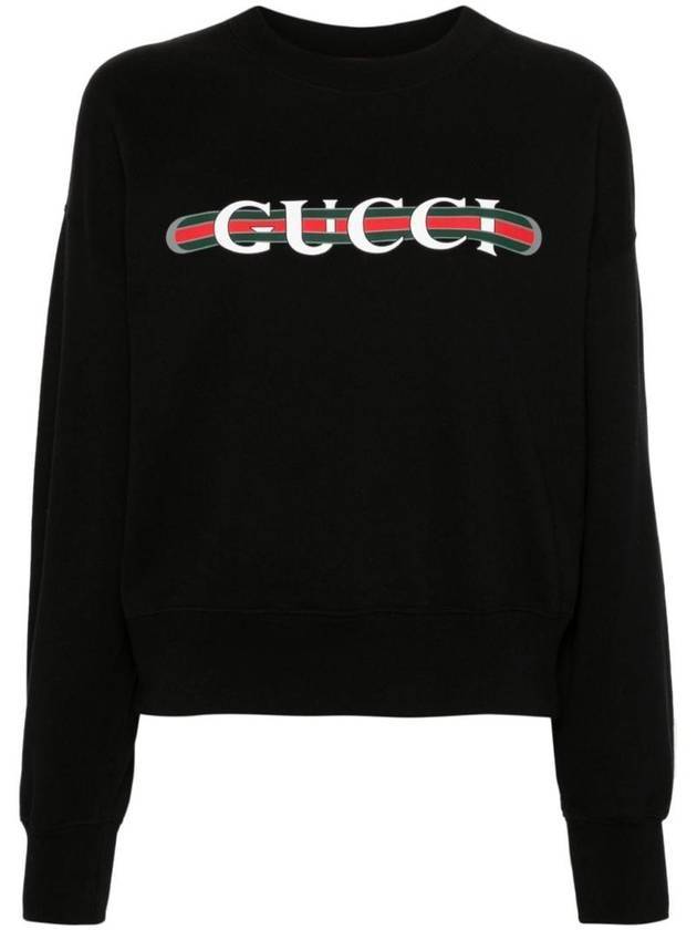 Luxury Gucci Trending 2025 Print Cotton Jersey Sweatshirt Black