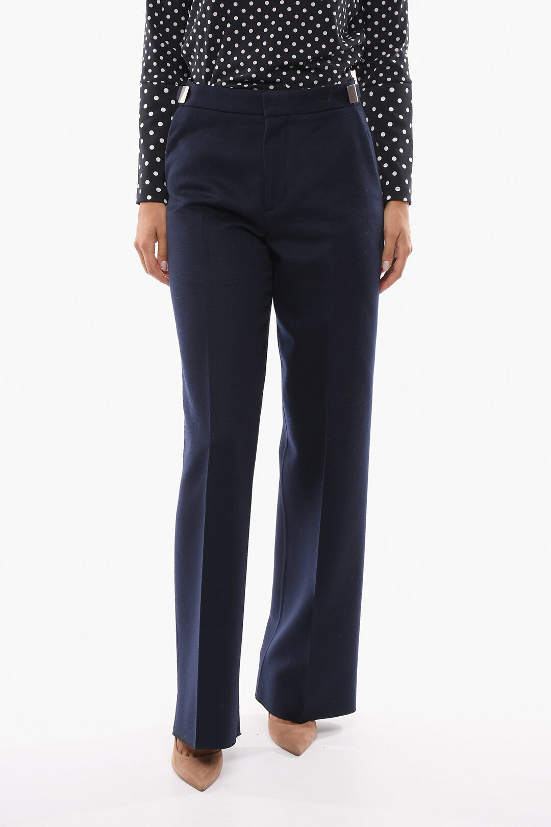 Luxury Bottega Veneta Regular Fit Wool Pants