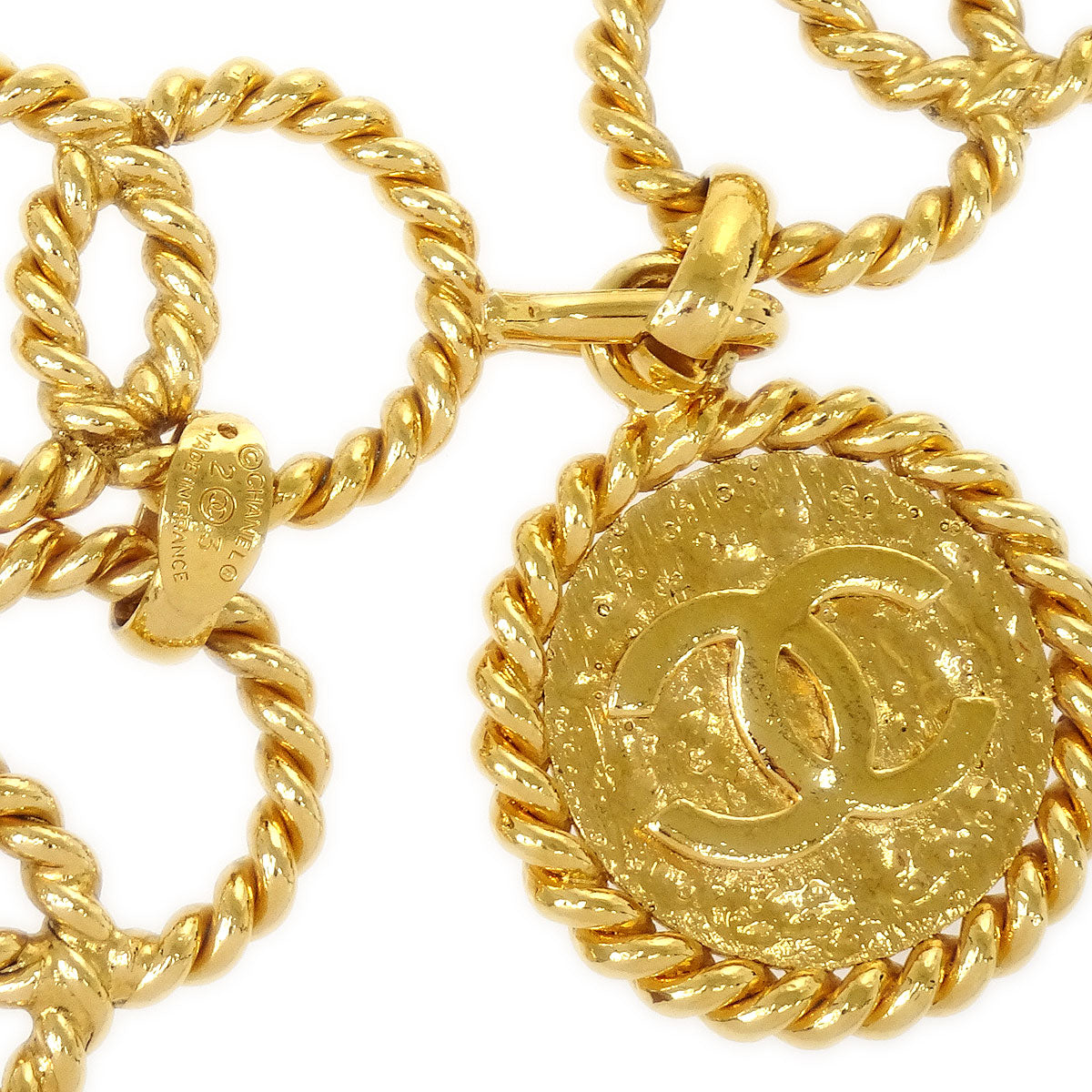 Luxury Chanel 1988 Medallion Chain Belt