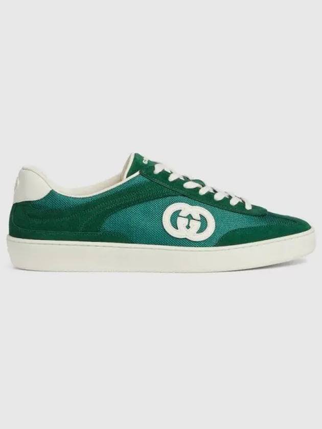 Luxury Gucci Trending 2025 Interlocking G Suede Low Top Sneakers Green