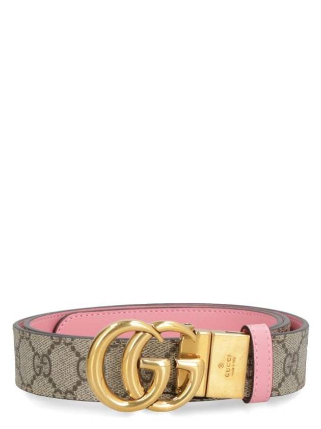 Luxury Gucci Trending 2025 GG Marmont Supreme Canvas Leather Reversible Belt Beige Ping