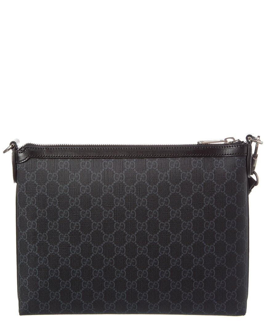 Luxury Gucci Trending 2025 Interlocking G GG Supreme Canvas & Leather Messenger Bag