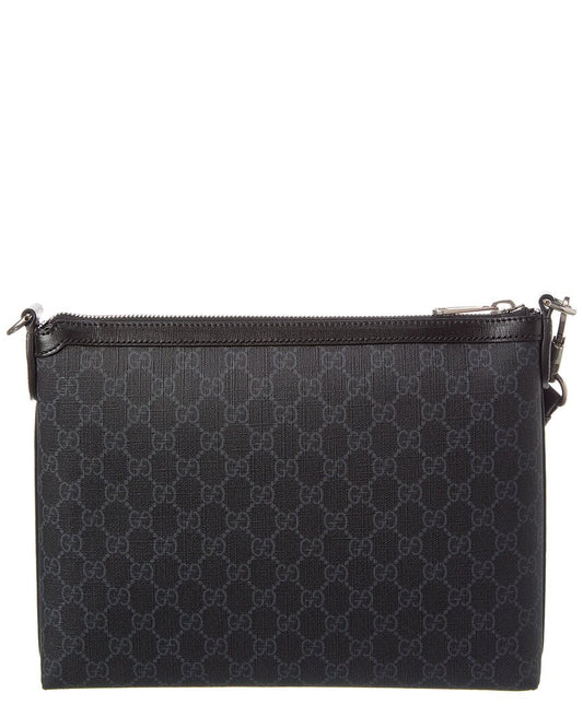 Luxury Gucci Trending 2025 Interlocking G GG Supreme Canvas & Leather Messenger Bag