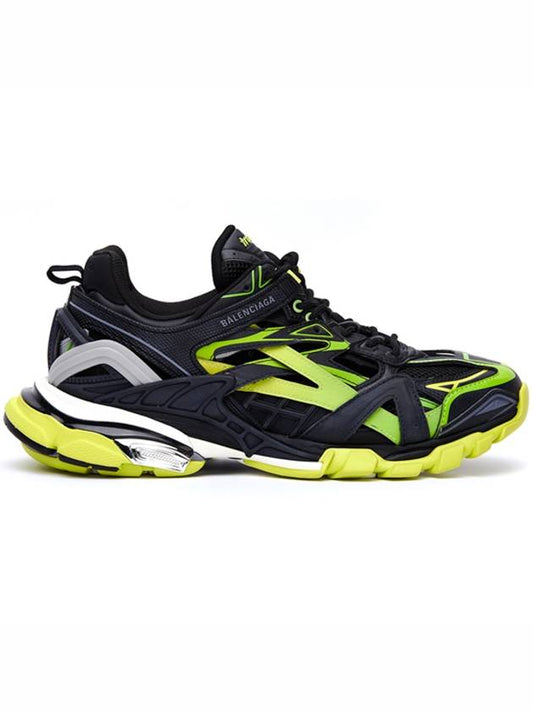 Luxury Balenciaga Track 2 Low Top Sneakers Yellow Black