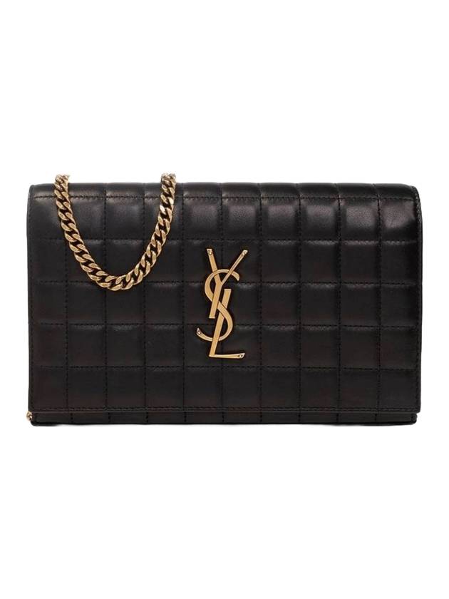 Luxury Saint Laurent Cassandre Matelassé Leather Cross Bag Black