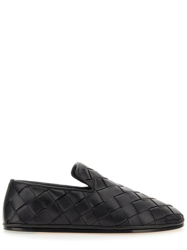 Luxury Bottega Veneta Intrecciato Leather Loafers Black