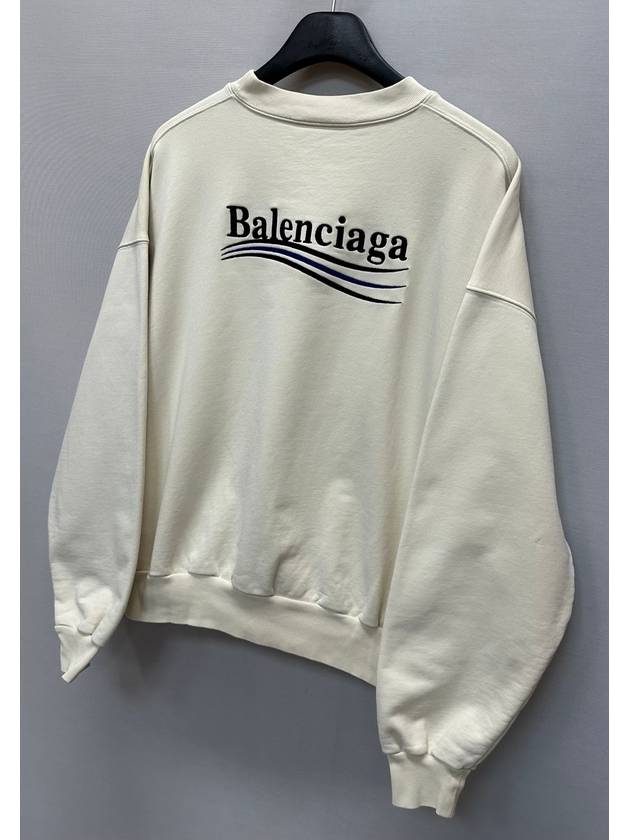 Luxury Balenciaga Wave logo embroidered sweatshirt
