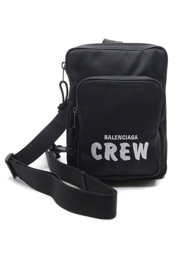 Luxury Balenciaga Explorer Logo Cross Bag Black
