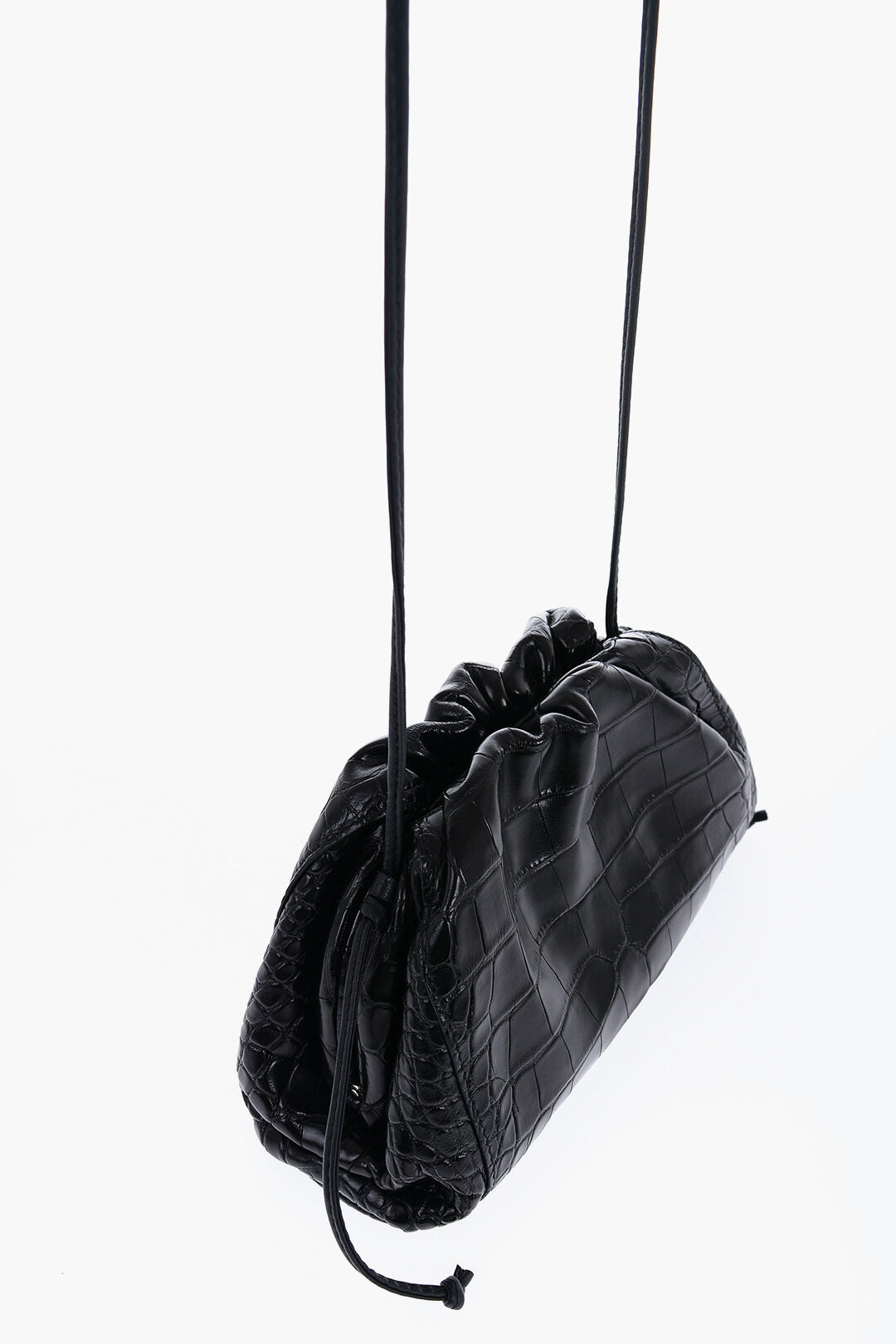 Luxury Bottega Veneta Alligator Skin Pouch With Magnetic Closure