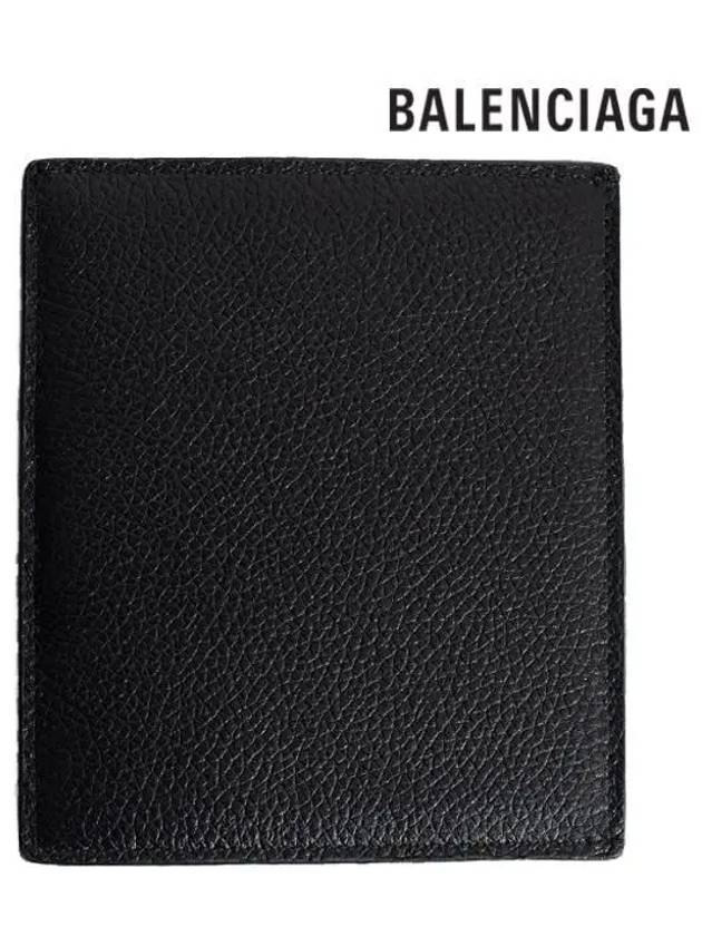 Luxury Balenciaga Logo Vertical Card Wallet Black