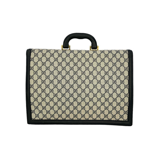 Luxury Gucci GG Plus Navy Blue Briefcase Portfolio