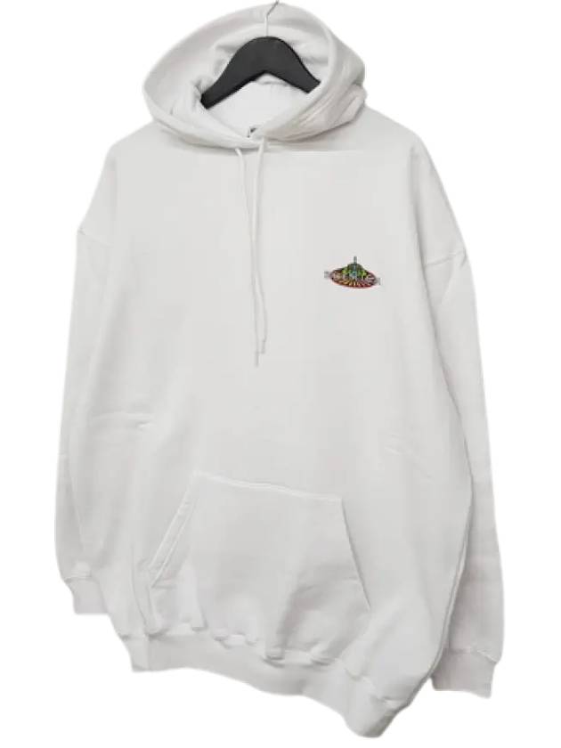 Luxury Balenciaga Bonjour Oversized Hoodie White
