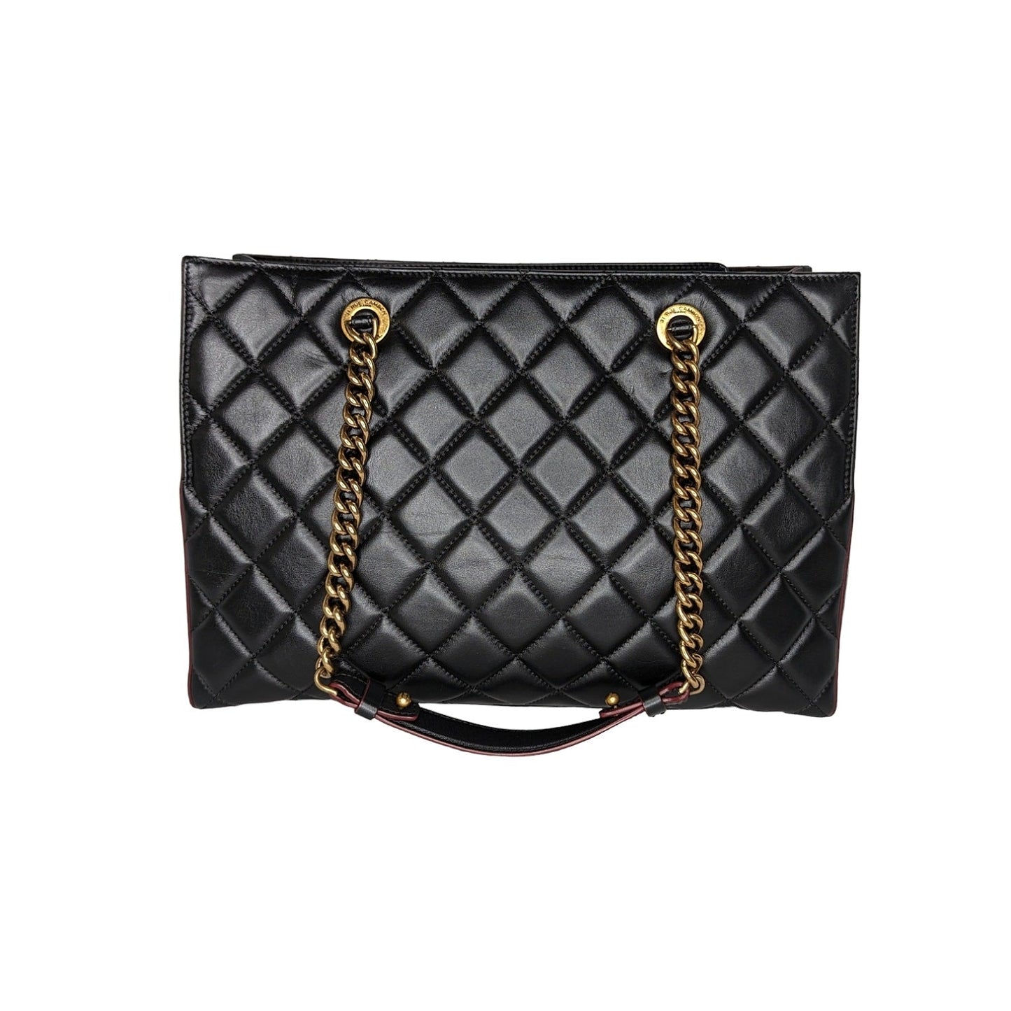 Luxury Chanel bag Black Quilted Calfskin Perfect Edge Tote