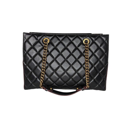 Luxury Chanel bag Black Quilted Calfskin Perfect Edge Tote
