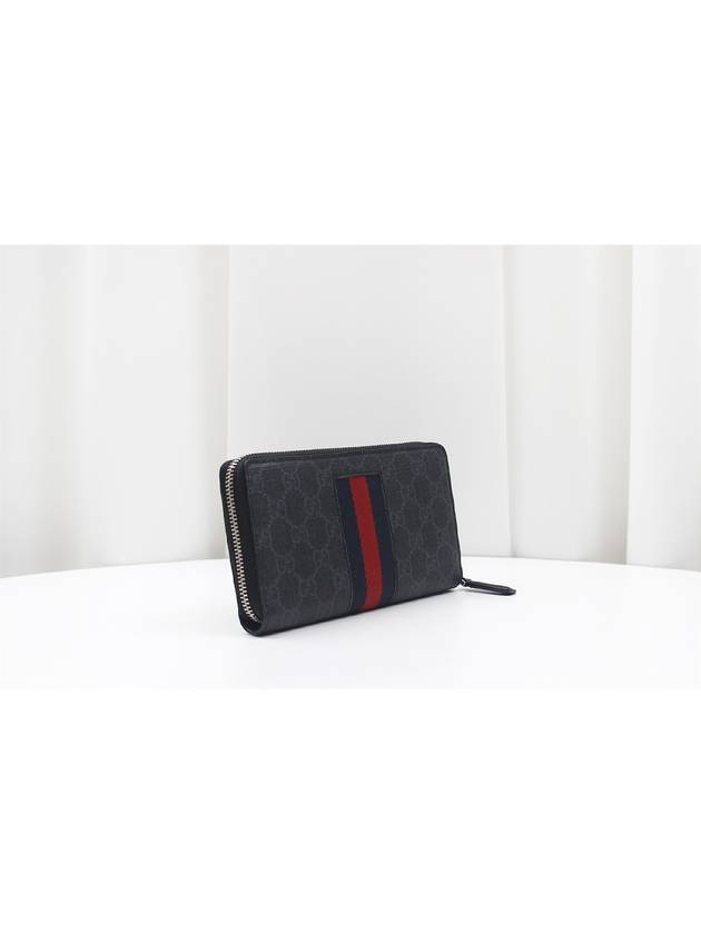 Luxury Gucci Trending 2025 GG Supreme Web Ziparound Long Wallet 408831
