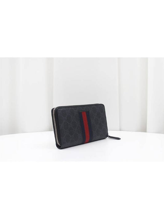 Luxury Gucci Trending 2025 GG Supreme Web Ziparound Long Wallet 408831