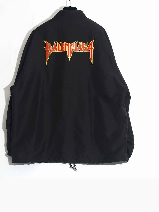 Luxury Balenciaga Artwork Print Windbreak Black