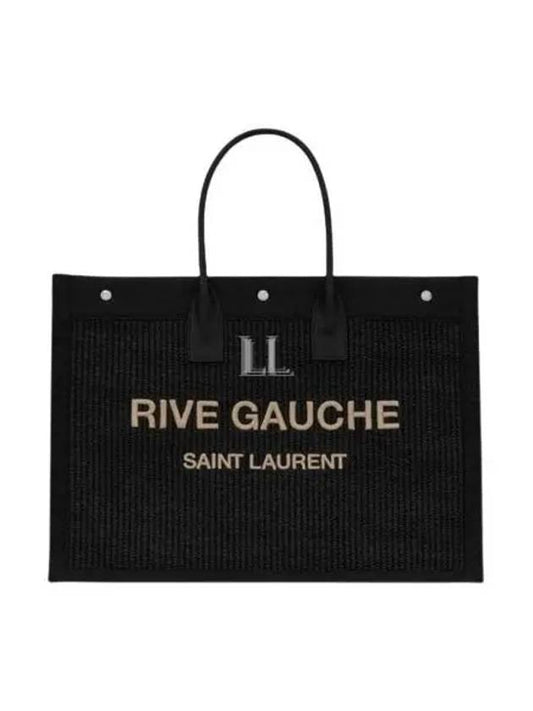 Luxury Saint Laurent Rive Gauche Large Tote Bag Black