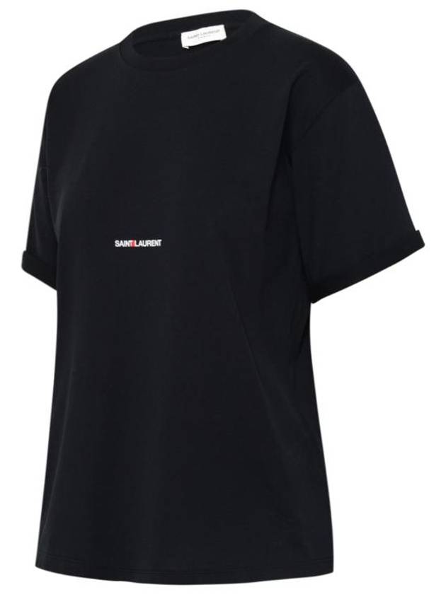Luxury Saint Laurent Rive Gauche Short Sleeve T-Shirt Black
