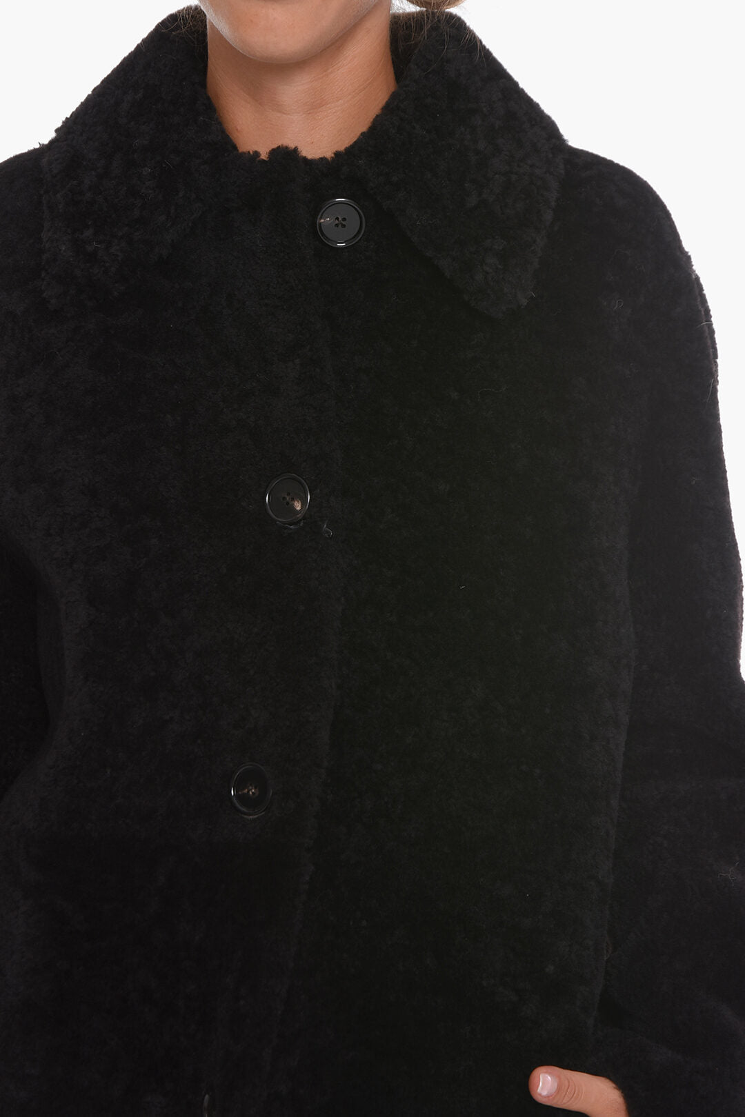 Luxury Bottega Veneta Single-breasted Shearling Coat