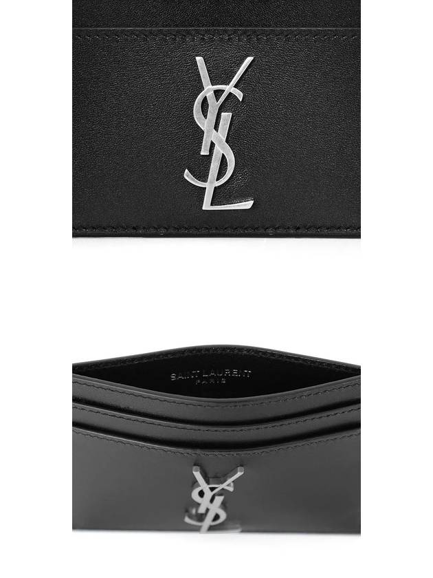 Luxury Saint Laurent Monogram Card Case in Smooth Leather Black