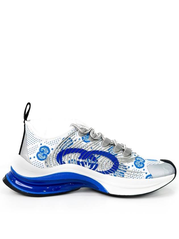 Luxury Gucci Trending 2025 35 5 Luxury Gucci Trending 2025 Women Run Monogram Knit Sneakers White Blue