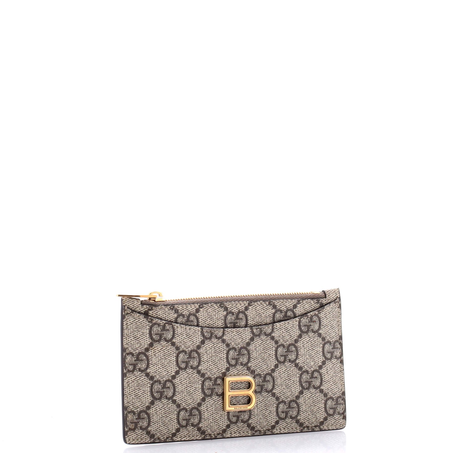 x Luxury Balenciaga The Hacker Project Zip Card Case GG Coated Canvas