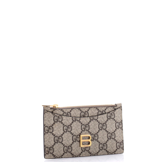 x Luxury Balenciaga The Hacker Project Zip Card Case GG Coated Canvas