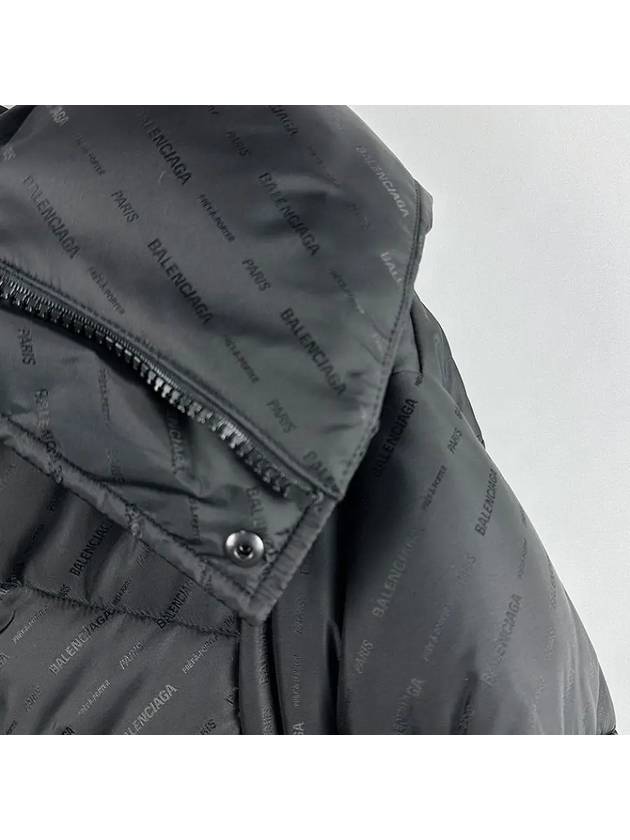Luxury Balenciaga WoMen's Swing Logo Puffer Down Padding Black