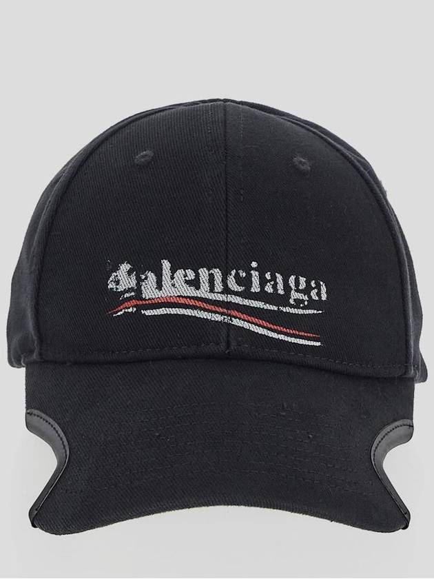 Luxury Balenciaga Political Stencil Ball Cap Black
