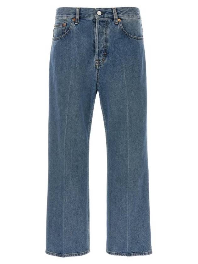 Luxury Gucci Trending 2025 Low Waist Cropped Jean Blue