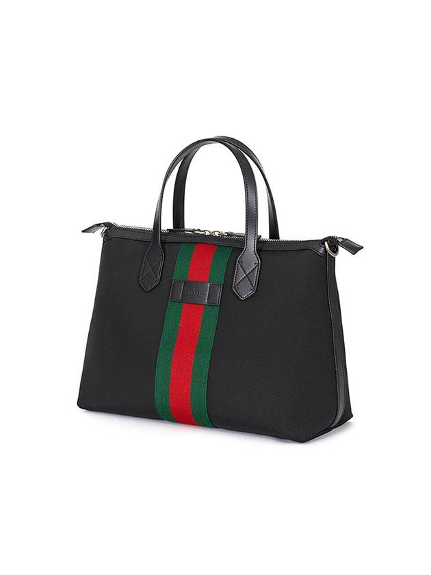 Luxury Gucci Trending 2025 Stripe Canvas Tote Bag Black