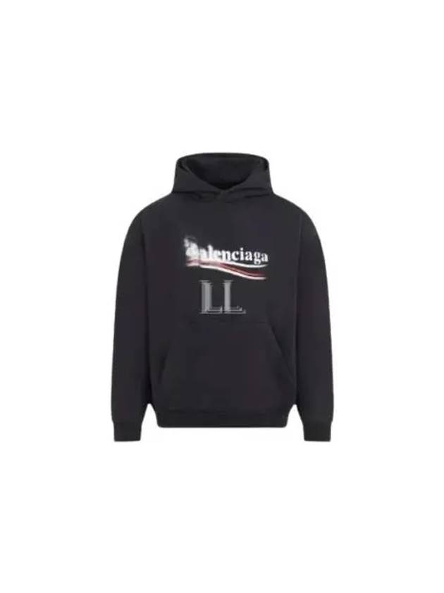 Luxury Balenciaga Political Stencil Medium Fit Hoodie Black