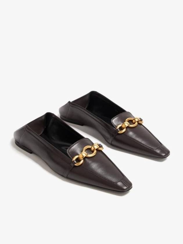Luxury Saint Laurent Chris Leather Loafer Brown