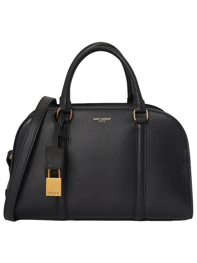 Luxury Saint Laurent Rock Baby Leather Duffel Bag Black