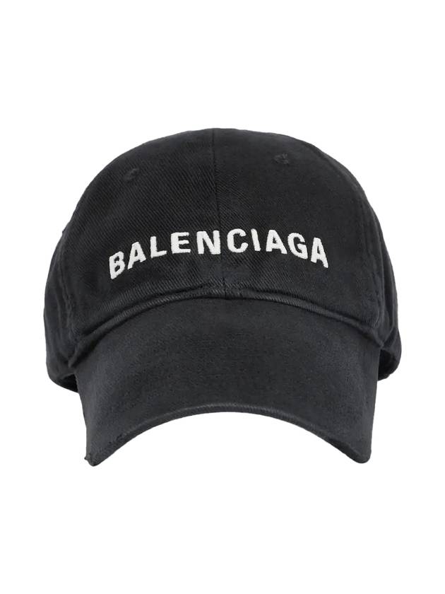Luxury Balenciaga Galleria Logo Ball Cap Black