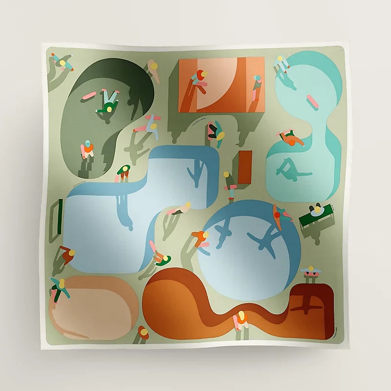 Hermès Figures Libres Scarf 90