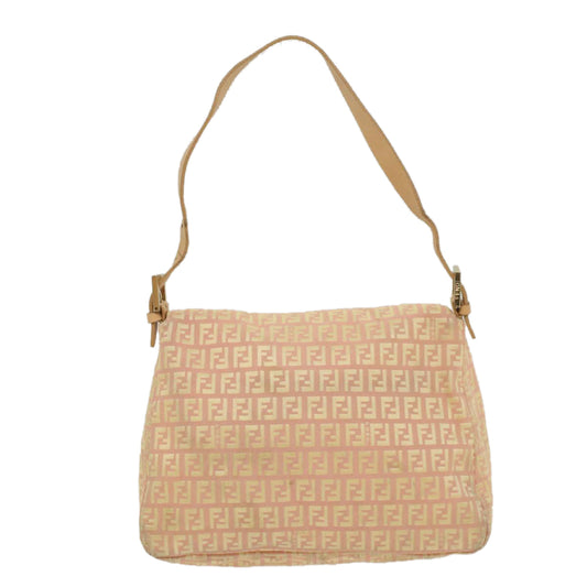Luxury FendiZucchino Canvas Mamma Baguette Shoulder Bag Pinkfm2757