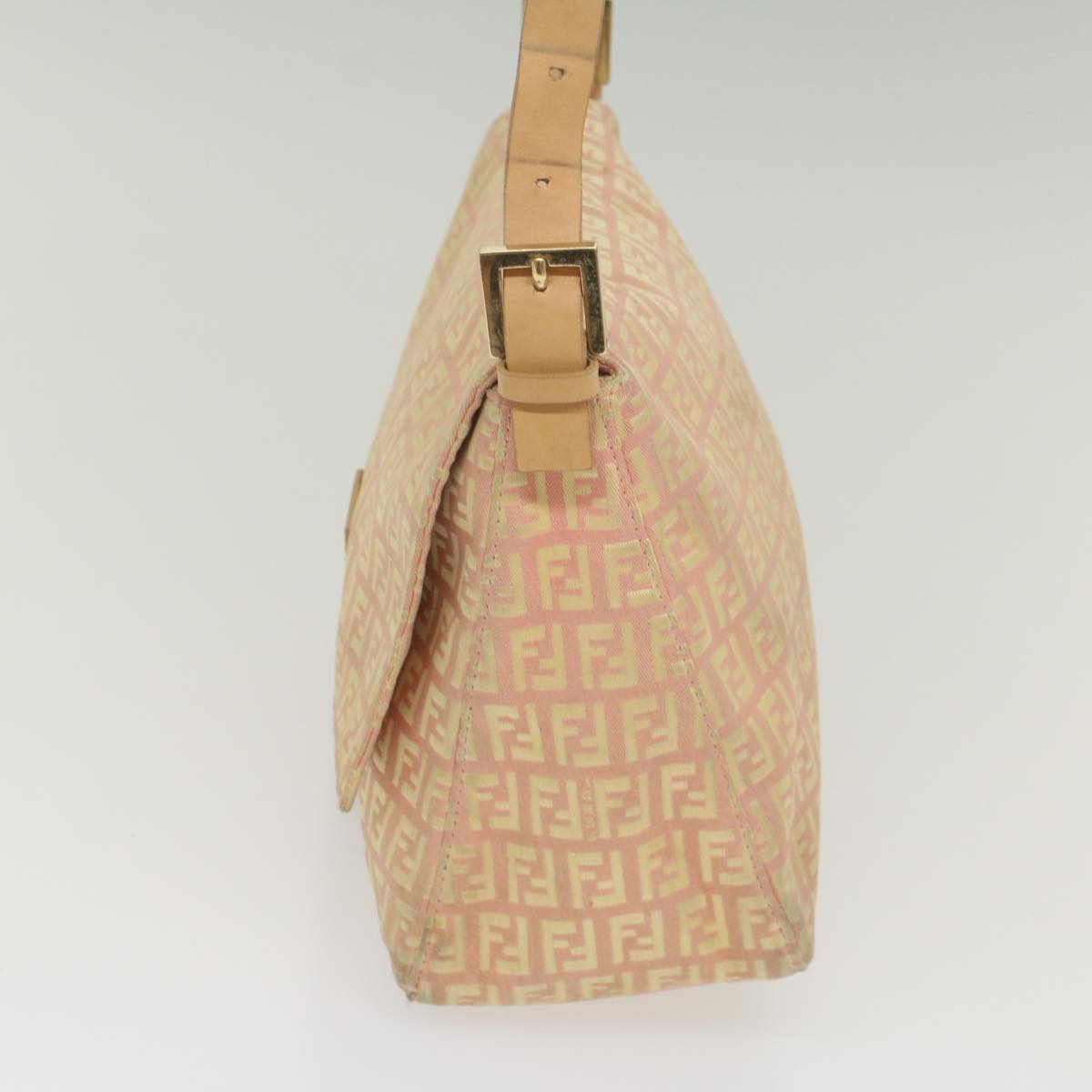 Luxury FendiZucchino Canvas Mamma Baguette Shoulder Bag Pinkfm2757
