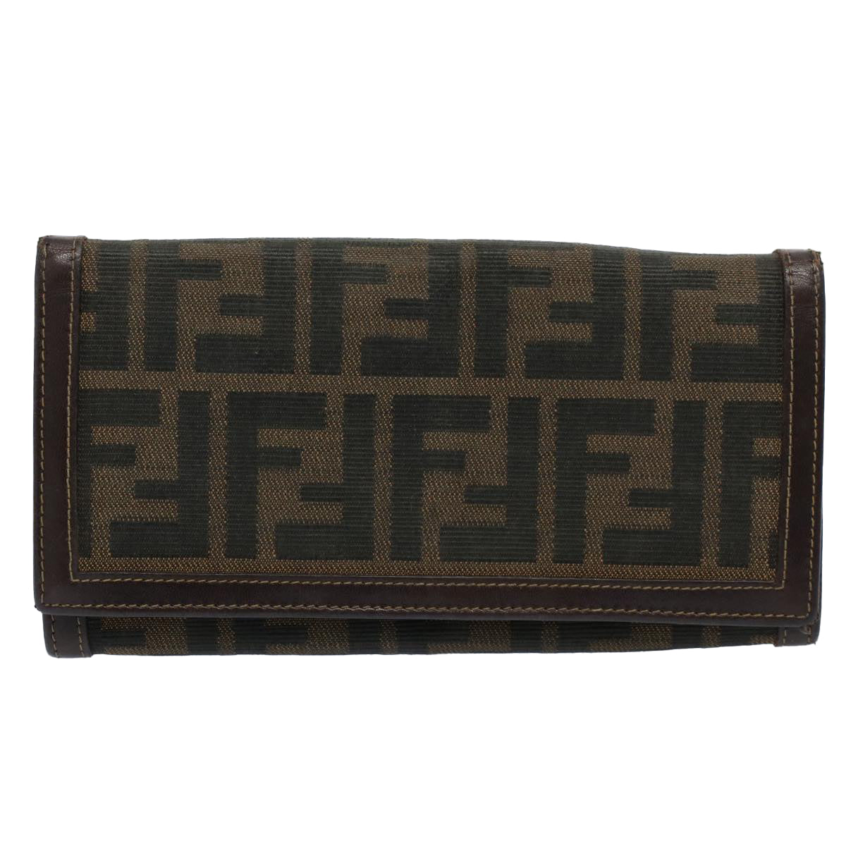 Luxury FendiZucchino Pequin Canvas Wallet Nylon 9Set Beige Blackfm2985