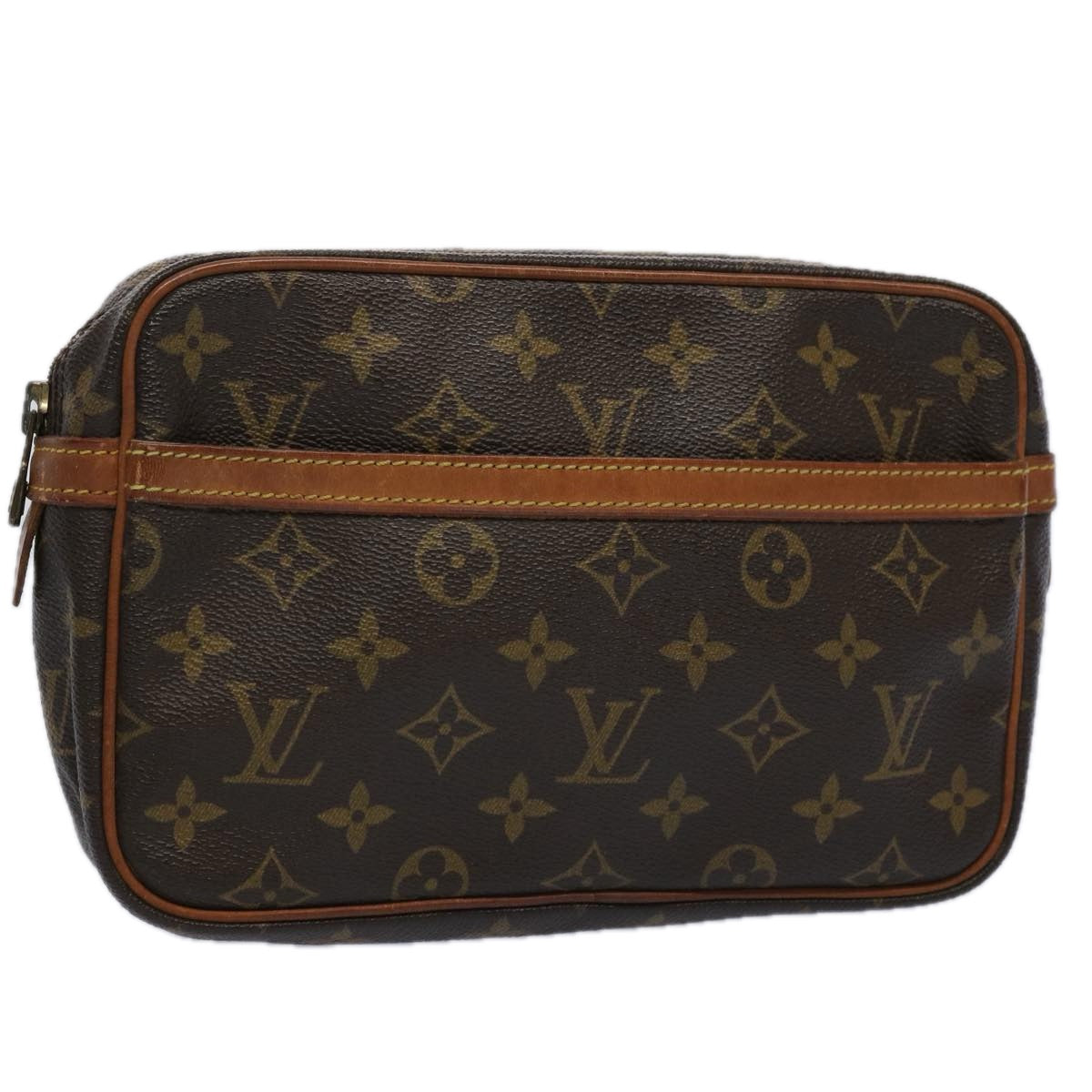 LOUIS VUITTON Monogram Compiegne 23 Clutch Bag M51847 LV fm3003