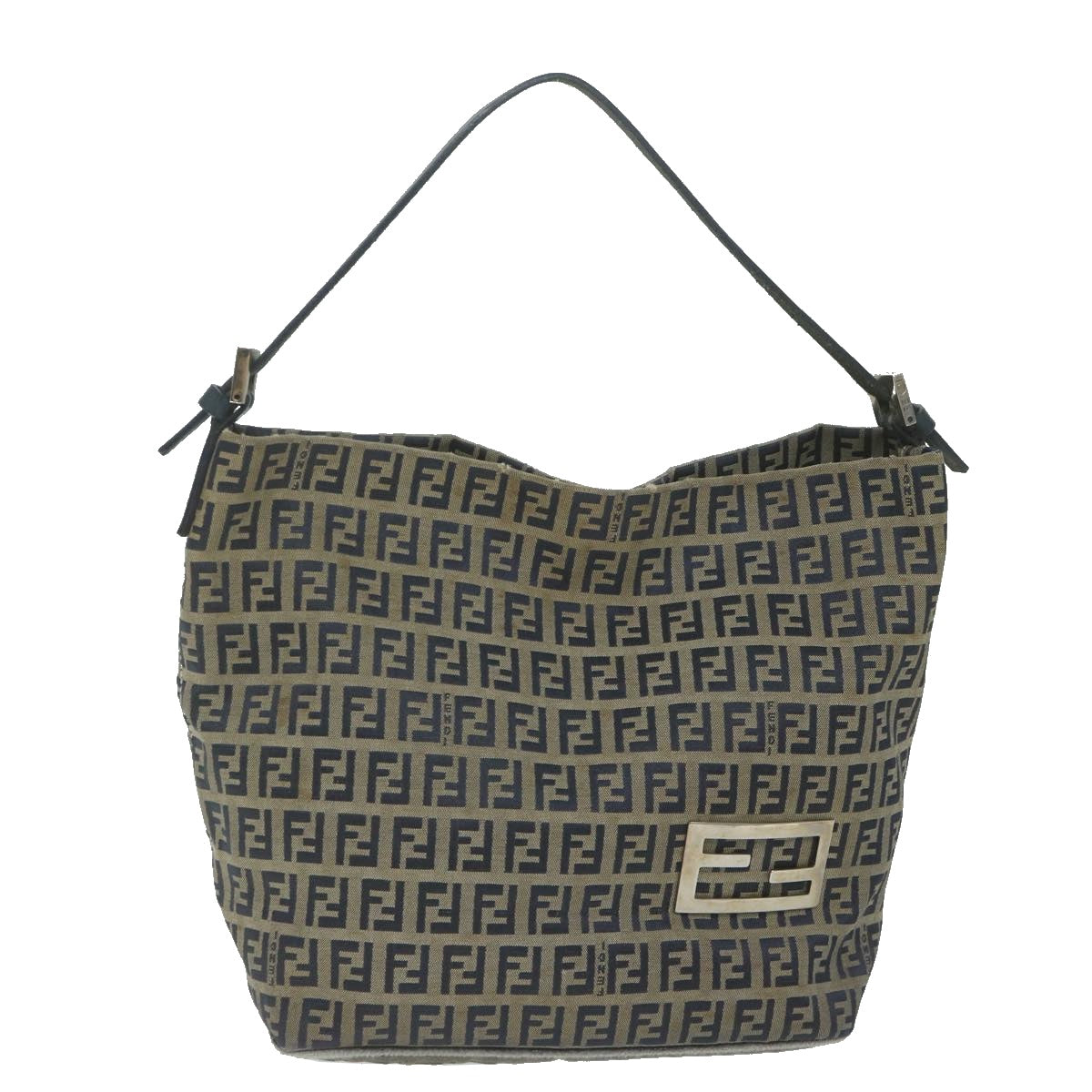 Luxury FendiZucchino Canvas Shoulder Bag Navyfm3014