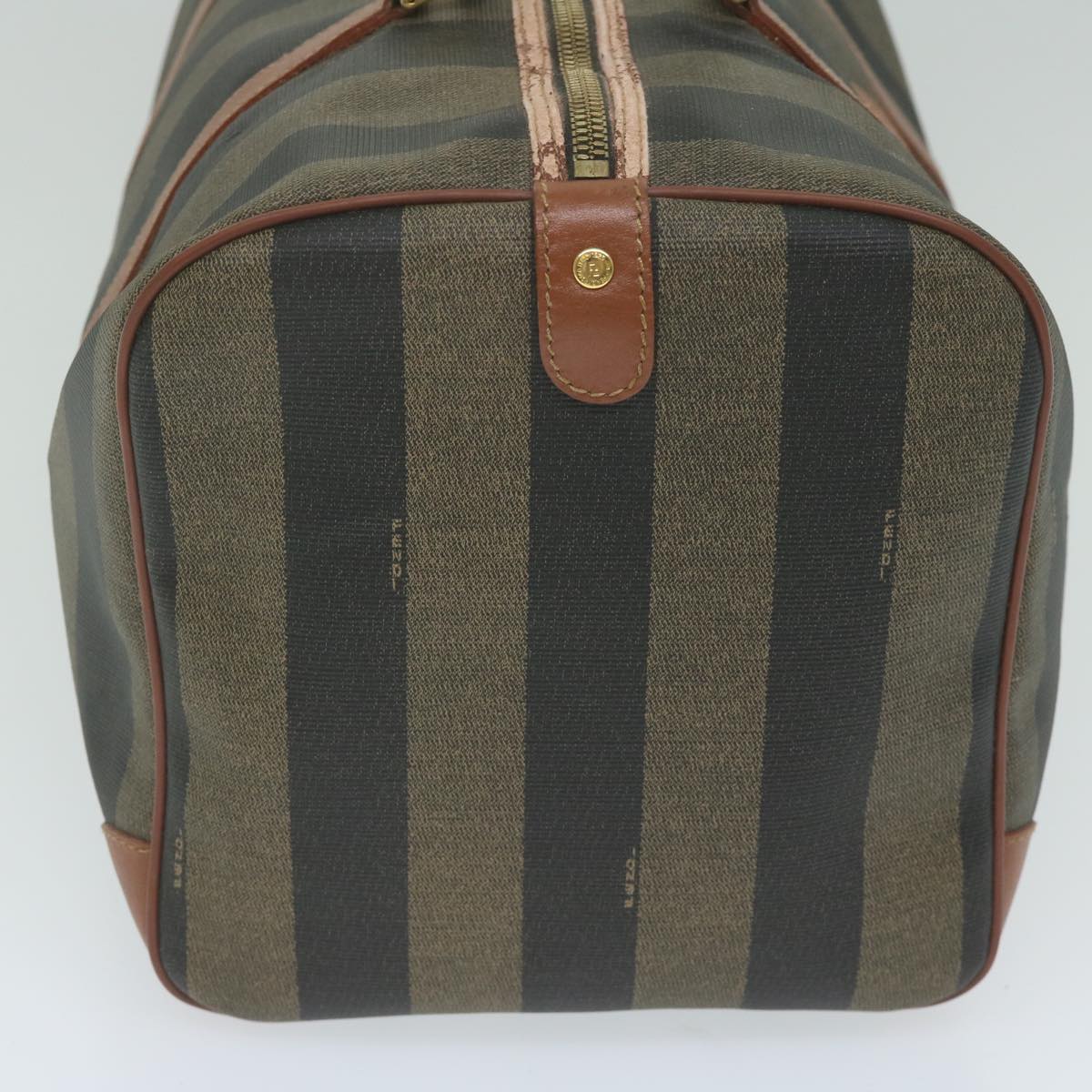 Luxury FendiPecan Canvas Boston Bag PVC Brown Khakifm3027