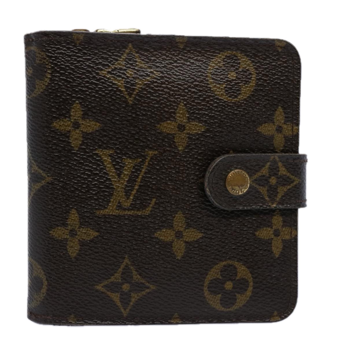 LOUIS VUITTON Monogram Compact Zip Wallet M61667 LV fm3083