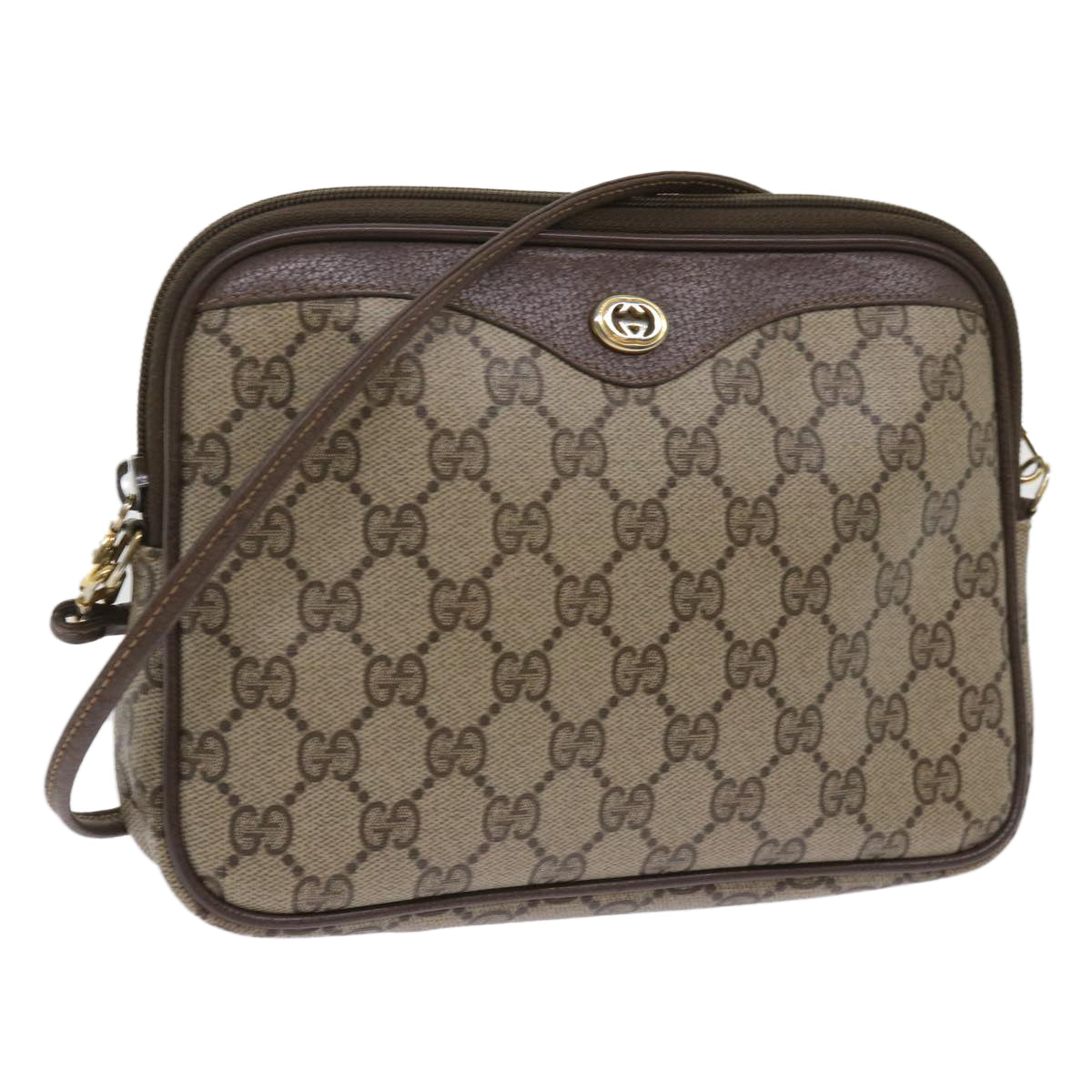 GUCCI GG Supreme Shoulder Bag PVC Beige 97 02 068  fm3136